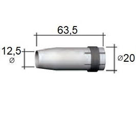 145.0080 Газове сопло D 12,5/20/63,5