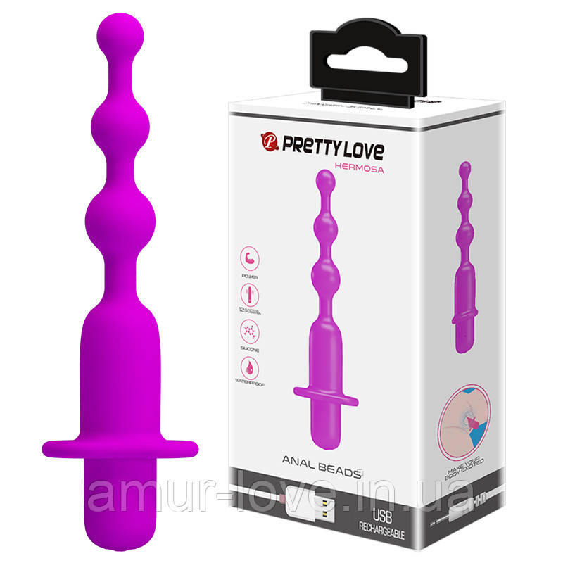 Анальний стимулятор Pretty Love Hermosa Anal Beads Purple, фото 1