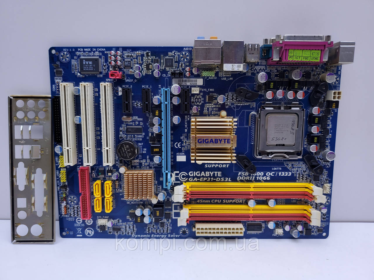 Материнская плата s775 GIGABYTE GA-EP31-DS3L (Socket 775,DDR2,QUAD,б/у)