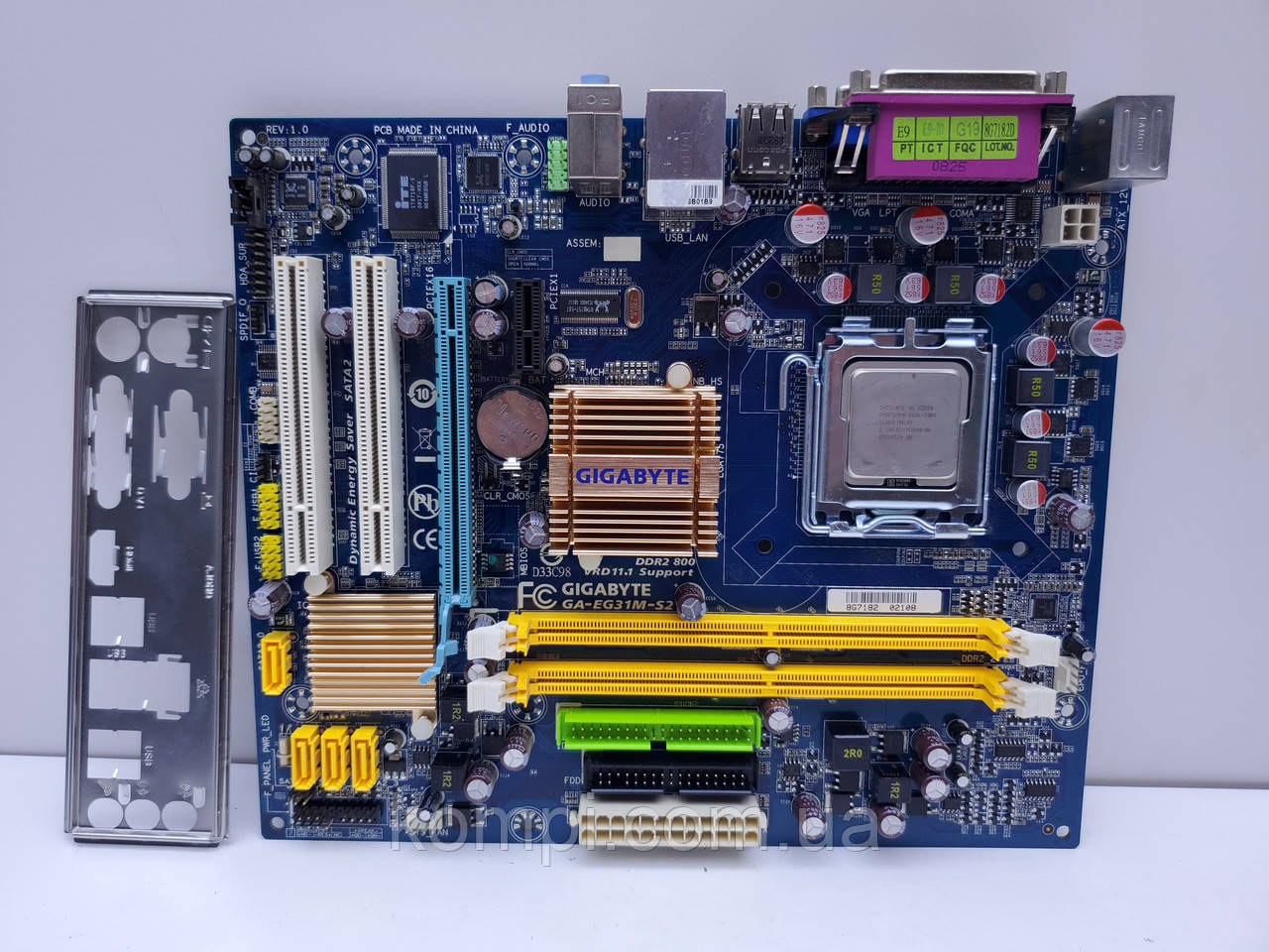 Материнская плата GIGABYTE EG31M-S2 + E8500 s775/Quad DDR2