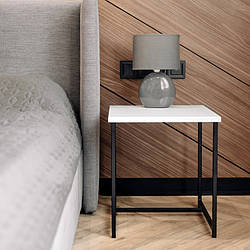 Журнальний столик Квадро S чорний білий