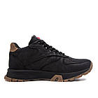 Теплі зимові кросівки з натуральної шкіри з натуральним хутром Reebok G-Step Black високі зимові шкіряні черевики з хутром, фото 7