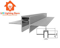 Профіль ПСЛ-13 для створення світлових ліній на стелі шириною 13 мм довжина 2500мм