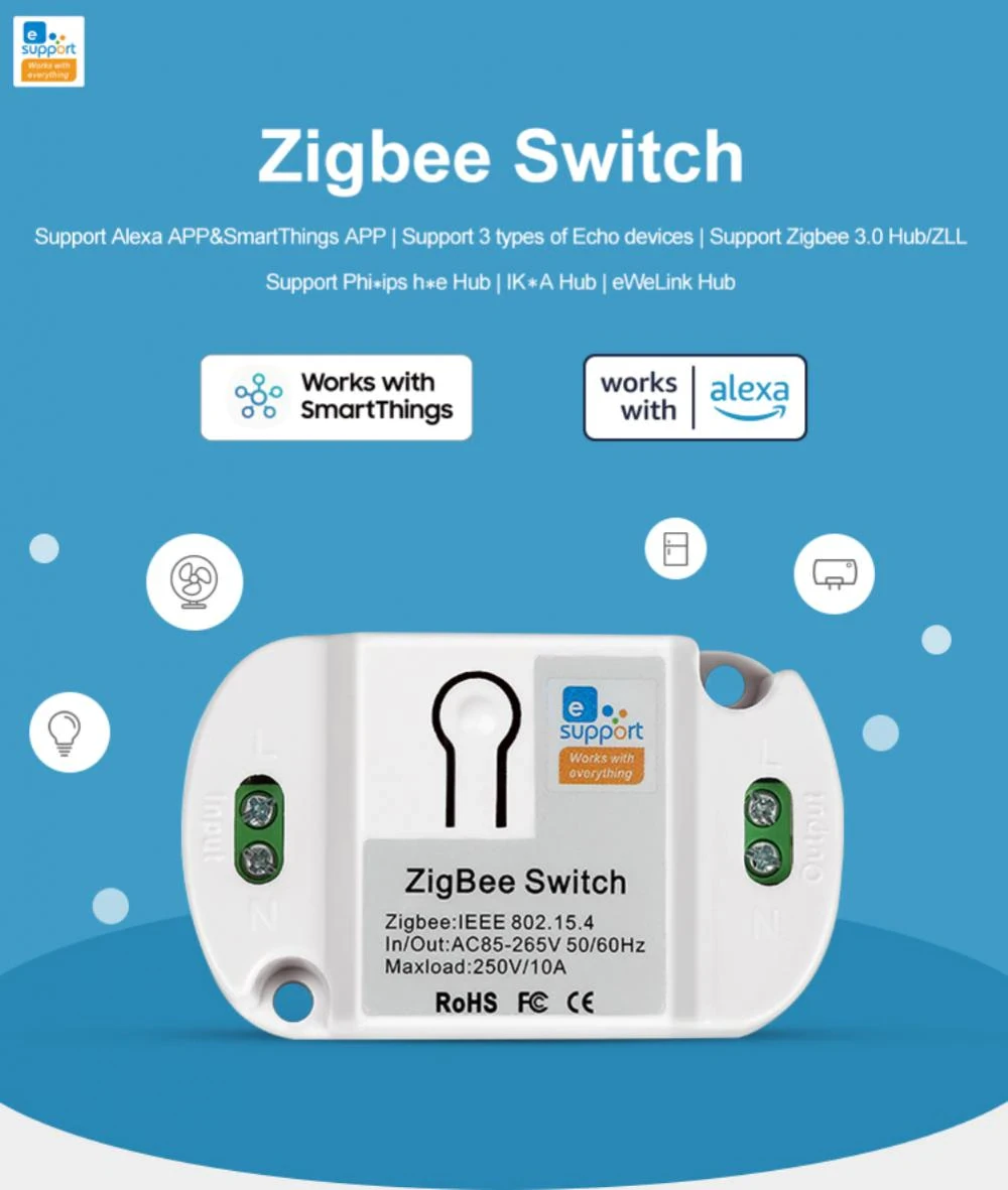 Zigbe EWelink бездротове реле з голосовим управлінням Amazon Aleexa EWelink