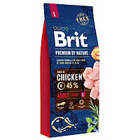 Brit (Брит) Premium Adult L сухой корм для взрослых собак крупных пород, 15 кг