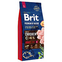 Brit (Брит) Premium Adult L сухий корм для дорослих собак великих порід, 15 кг