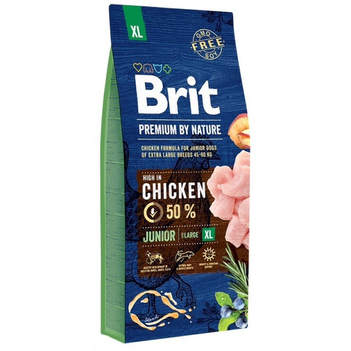 Brit (Брит) Premium Junior XL сухий корм для цуценят і молодих собак гігантських порід, 15 кг