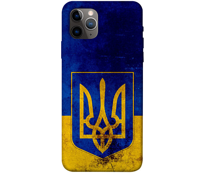 Чохол з патріотичним принтом (Герб України) TPU Print Emblen of Ukraine для iPhone 11 Pro Max, фото 1