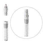 Перехідник з пружиною зі спірального або прямого шланга 5,5х8 мм на відповідну частину быстроразъемного з'єднання, фото 3