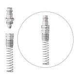 Перехідник з пружиною зі спірального або прямого шланга 6,5х10 мм на відповідну частину быстроразъемного, фото 3