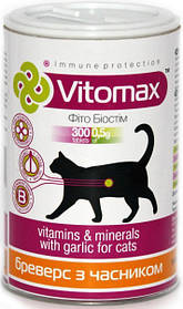 Vitomax Вітаміни для кішок бреверс з часником 300таб(150г)