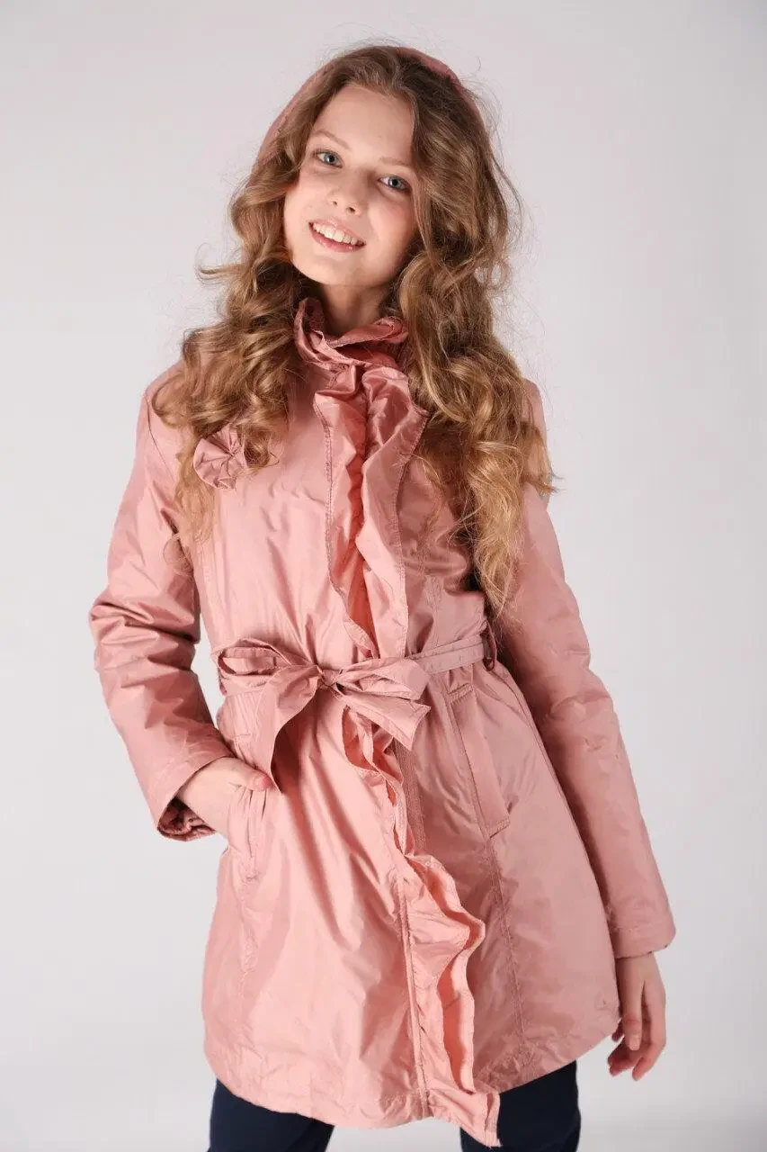 Стильний дитячий плащ для дівчинки RIZZIBOY Італія 1G53F Рожевий  ⁇  Верхній одяг для дівчаток