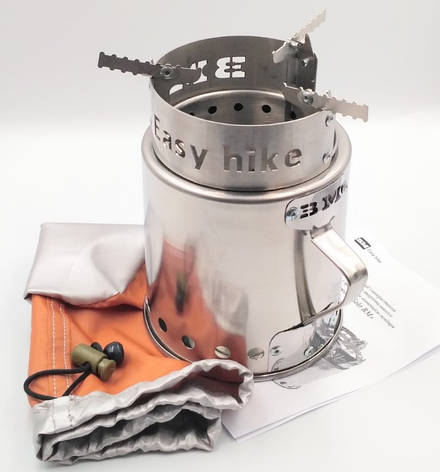 Твердопаливний пальник BM Easy hike "Airwood Solo-M-bh BM" щепочница, фото 1