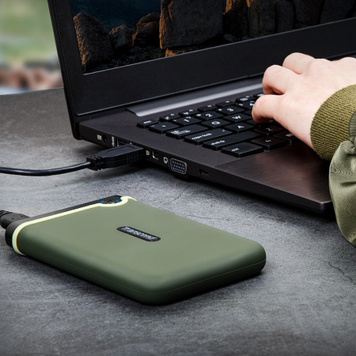 Протиударний зовнішній жорсткий диск 1 тб PHD External 2.5'' Transcend USB 3.1 25M3S 1Tb Iron Gray SATA