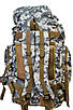 Військовий тактичний рюкзак чоловічий міцний водостійкий для бійців ЗСУ на 70 літрів, фото 4