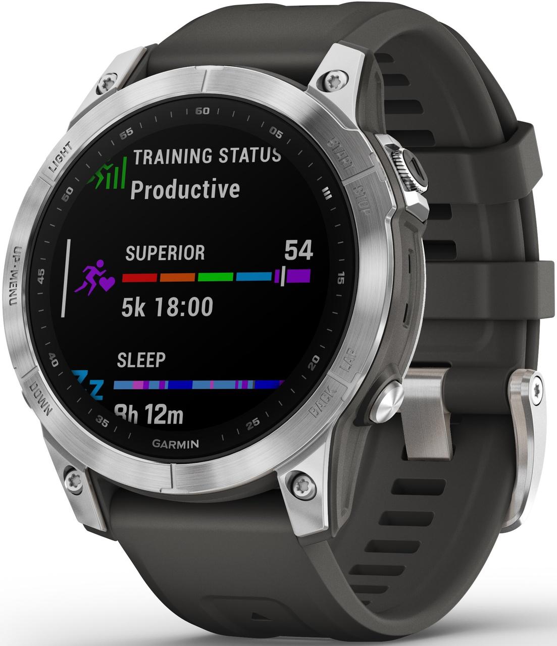 Смарт-годинник Garmin Fenix 7 Silver with Graphite Band (010-02540-00/01)