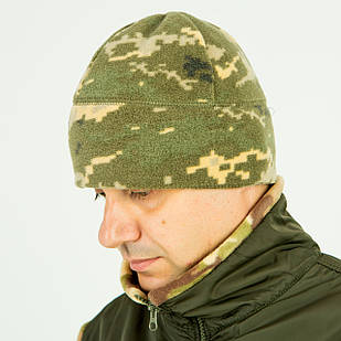 Шапка Флісова тактична колір піксель, олива Розмір S/55-56, M/57-58, L/59-60, XL/60-61