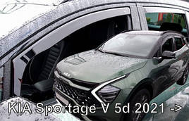 Дефлектори вікон (вітровики) Kia Sportage V 2021+ 5D Heko (вставні, 4 шт.)