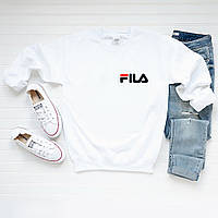 Мужской свитшот лонгслив кофта Fila Фила Белый S