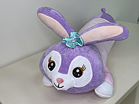 Мягкая игрушка-подушка зайчик с бантиком 110 см 21231 Фиолетовый.Топ!