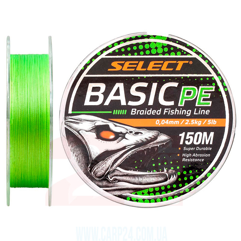 Шнур Select Basic PE 150m (салат.) 0.26 mm 45lb/20.8 kg, фото 1