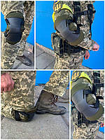 Комплект наколенники + налокотники защитные, комплект защитный тактические, наколенники военные для ВСУ Оливка