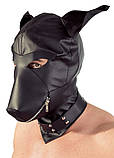 Маска Lederimitat Dog Mask, black, фото 3