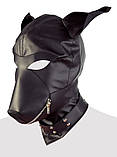 Маска Lederimitat Dog Mask, black, фото 5