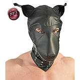 Маска Lederimitat Dog Mask, black, фото 6
