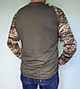 Кофта військова з довгими рукавами Hardware Піксель + Олива двонитка, фото 2