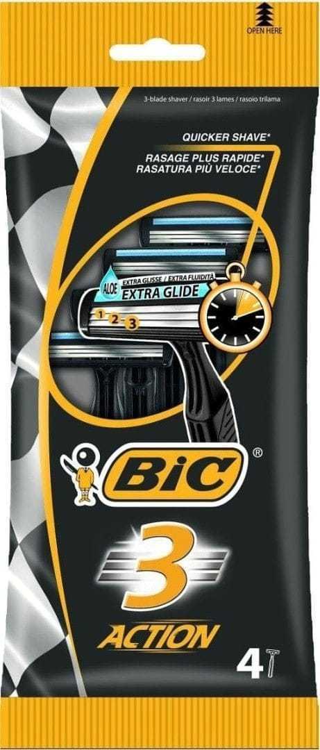 Одноразовые бритвенные станки BIC 3 Action (4шт.) от интернет-магазина ...