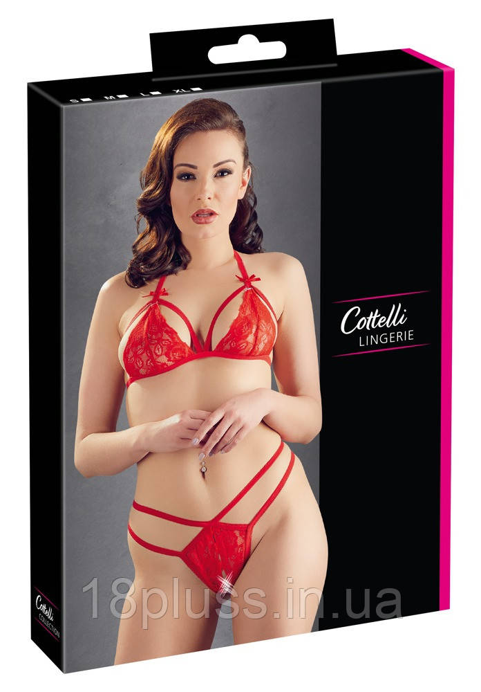 Комплект білизни - 2211254 Cottelli Collection Lace Set red S