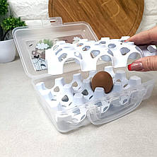 Контейнер для зберігання та транспортування на 12 яєць, фото 2