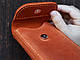 Якісний вертикальний чохол-футляр зі шкіри для телефону з кріпленням на пояс/ Помаранчевий - фото 5 - id-p1469687096