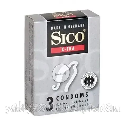 Презервативи SICO X-Tra (3 презерватива), фото 2