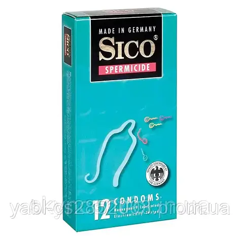 Презервативи SICO Spermicide (12 презерватива), фото 2