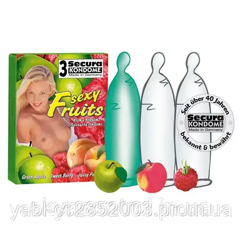 Презервативи Secura Sexy Fruits(3 шт.), фото 2