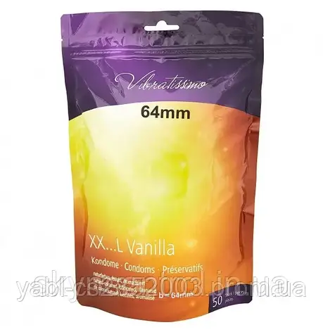 Презервативи Vibratissimo Vanilla, Kondom 64m (50 шт)., фото 2
