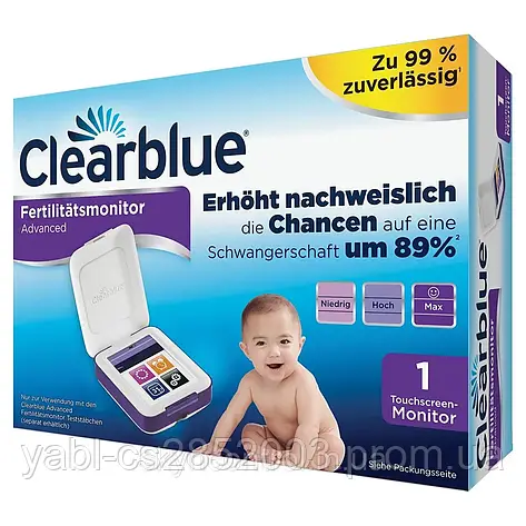 Монітор фетильності Clearblue, сенсорний екран, допомагає швидше завагітніти, фото 2