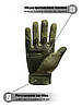 Тактичні повнопалі рукавички (велорукавиці, моторукавиці) Eagle Tactical ET-12 Green Розмір L, фото 4
