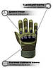 Тактичні повнопалі рукавички (велорукавиці, моторукавиці) Eagle Tactical ET-12 Green Розмір L, фото 3
