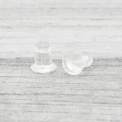 Силіконові застібки для сережок 741225 розмір 5*6 мм, ціна за 20 шт