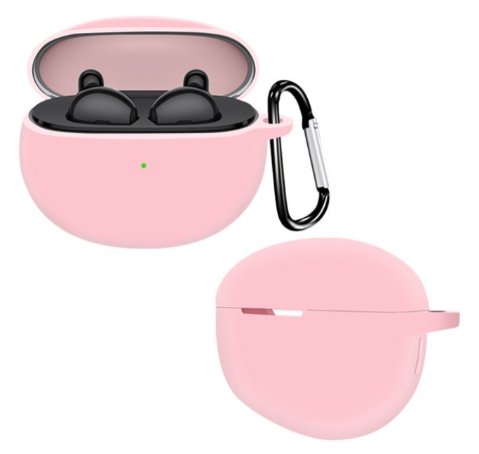 Чохол-накладка DK Silicone Candy Friendly з карабіном для Oppo Enco Air 1 / 2 (012708) (pink)