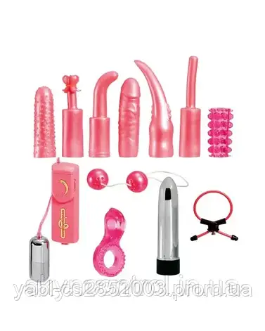 Вибронабор DIRTY DOZEN SEX TOY KIT PINK, фото 2