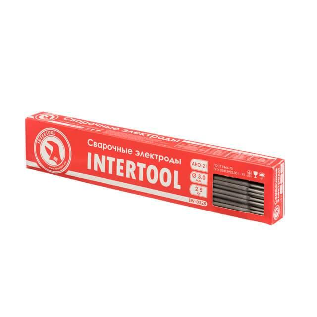 Електроди зварювальні, Ø 3 мм, уп. 2,5 кг. INTERTOOL EW-0325, фото 1