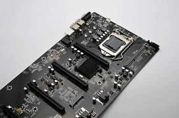 Материнка для майнінгу B75 8 PCI-E 16X штекерів на 8 відеокарт (s1151/DDR3 So-DIMM)