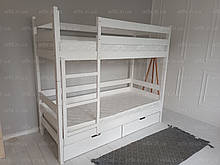 Ліжко TOKYO двохярусне з шухлядою 190*80 см (бук) (фарбоване) (біле)