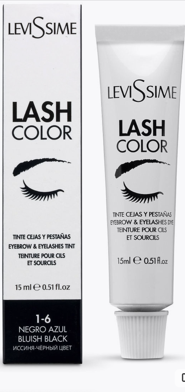 Фарба для брів і вій Levissime Lash Color No1-6 Ісиня-чорний 15 мл., фото 1