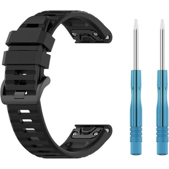 Силіконовий ремінець QuickFit 22мм для Garmin Fenix 7 / 6 / 6 Pro / 5 / 5 Plus чорний