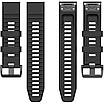 Силіконовий ремінець QuickFit 22мм для Garmin Fenix 7 / 6 / 6 Pro / 5 / 5 Plus чорний, фото 6